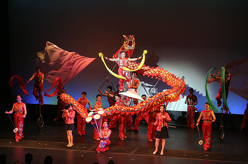 Final bow of the Peking Acrobats as performed at the Scottsdale Center of the Arts in Arizona