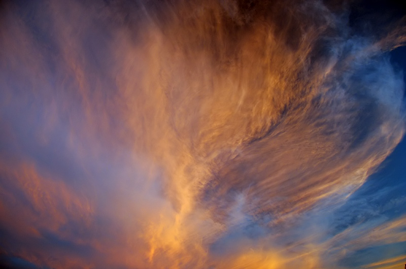 The Phoenix, Arizona sky afire at sunset