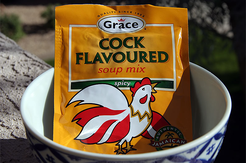 A bowl of Cock Flavoured soup