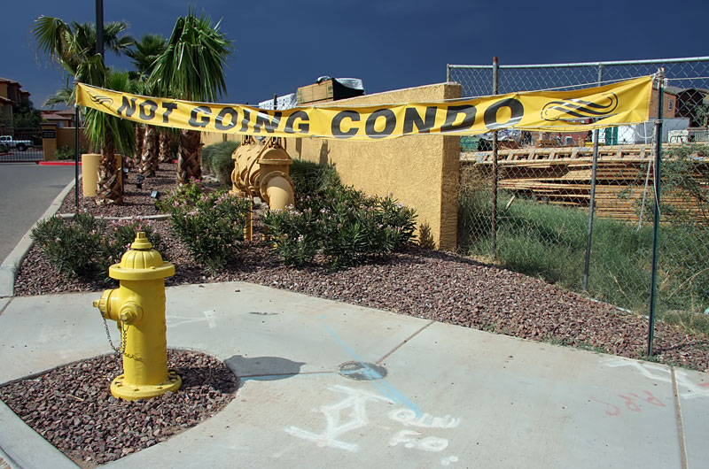 Good news for dogs, this local fire hydrant is not going condo.