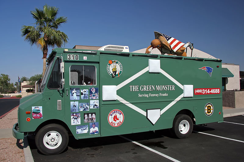 The Green Monster wiener delivery van ready to roll