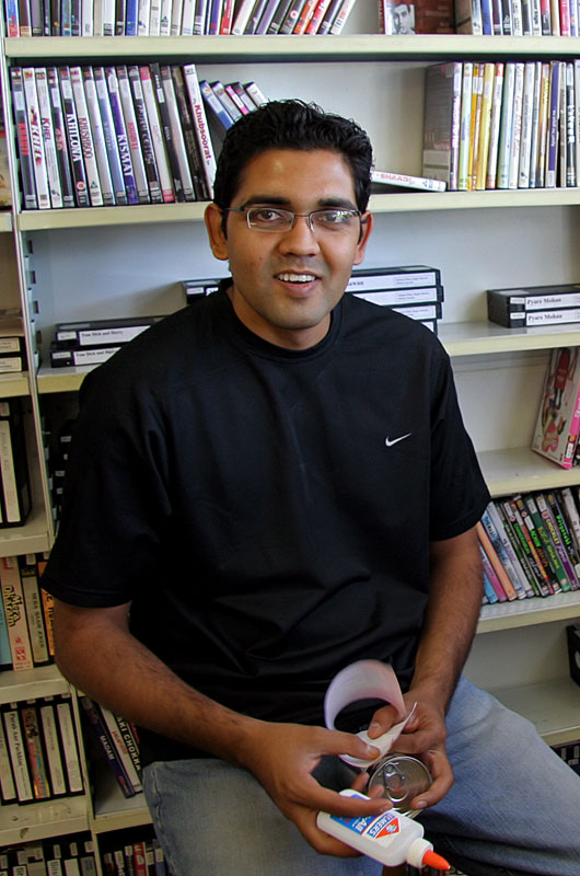 Shamil Patel watching over Indo-Euro Foods grocery store