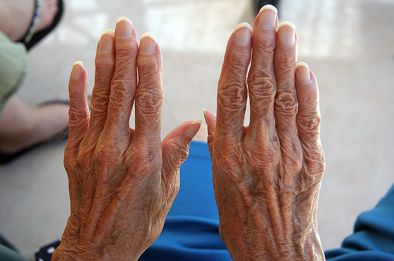 Aunt Eleanor's 94 year old hands