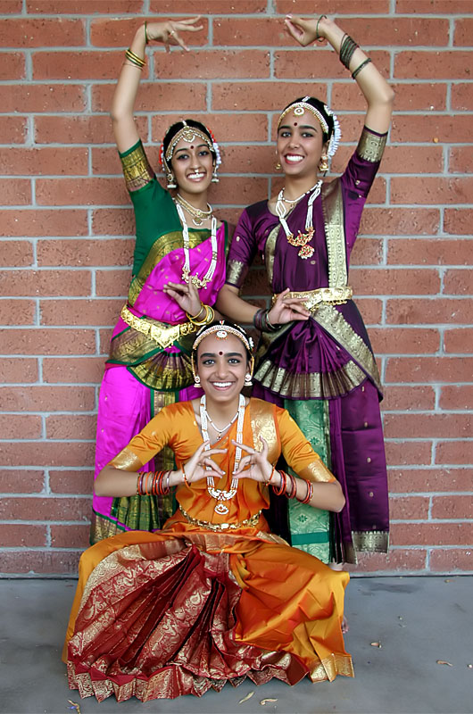 Hemu and friends following a dance recital for the Arathi School of Indian Dance in Phoenix, Arizona