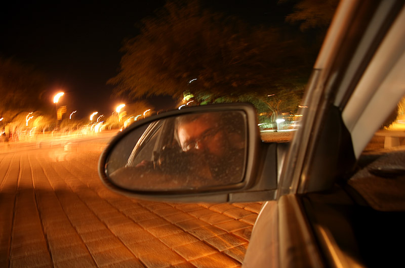 25 second exposure self portrait at night