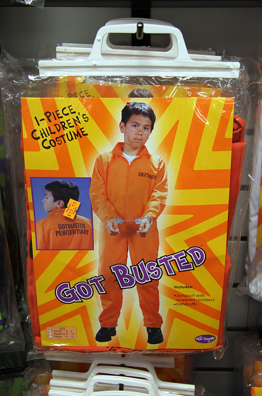 A halloween costume featuring a Mexican kid wearing a prison uniform, is this meant as subliminal or overt stereotyping in its presentation?