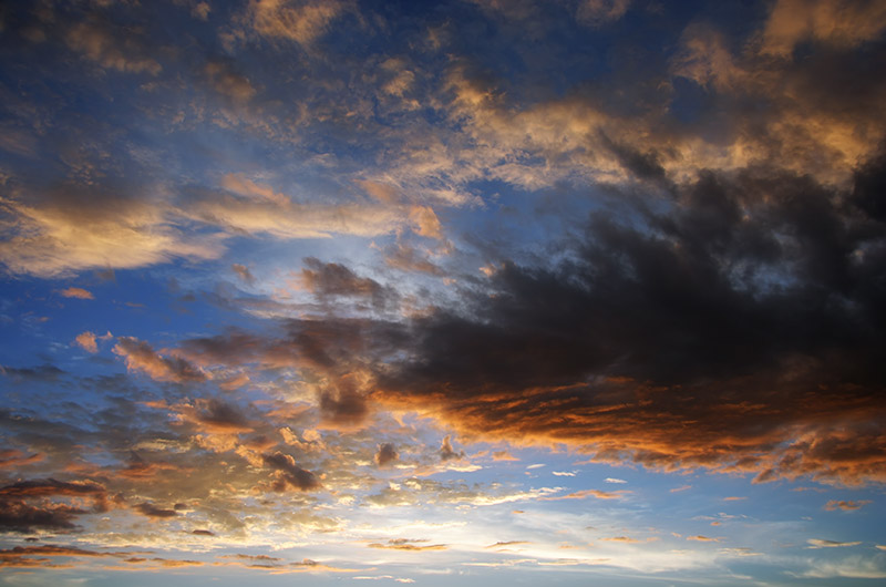 Sunset sky with clouds over Phoenix, Arizona