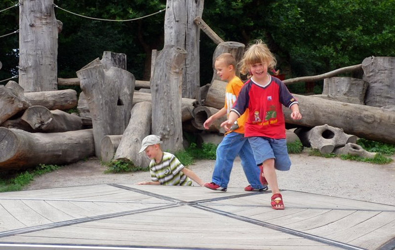 Katharina on the playground in Germany