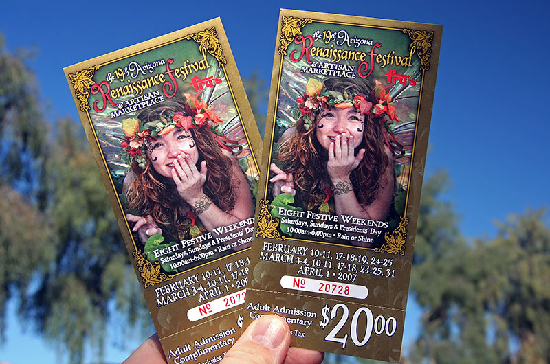 Two free passes to the Renaissance Festival in Arizona