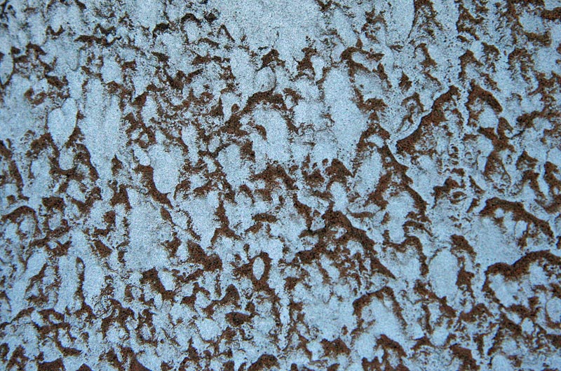 Dirt pattern on the back of our car after driving through snow, rain, ice, and over dusty dirt roads