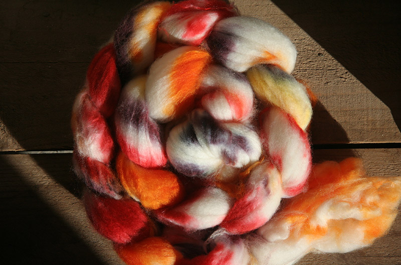 Kool-Aid dyed Merino Super Wash Wool from Caroline Wise in Phoenix, Arizona