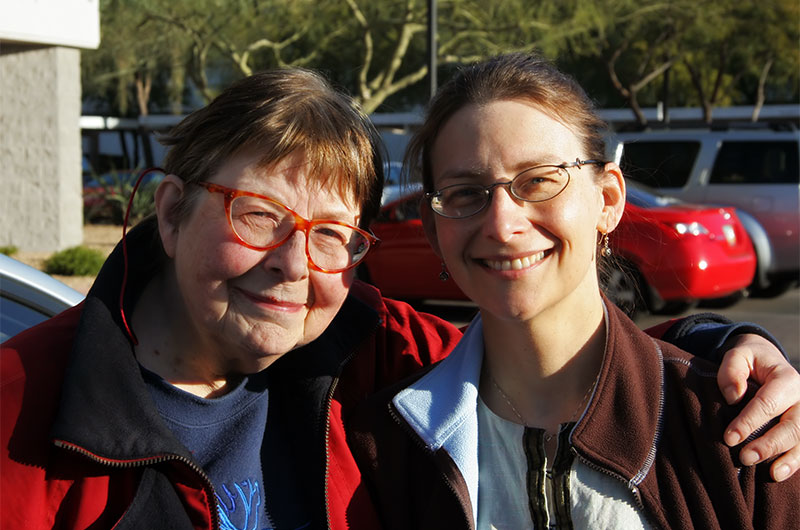 Jutta Engelhardt and Caroline Wise - mom and daughter in Phoenix, Arizona 