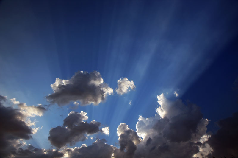 Sunrays over Phoenix, Arizona