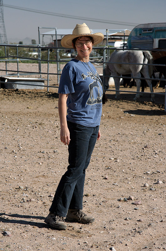 Caroline Wise at Chile Acres in Tonopah, Arizona