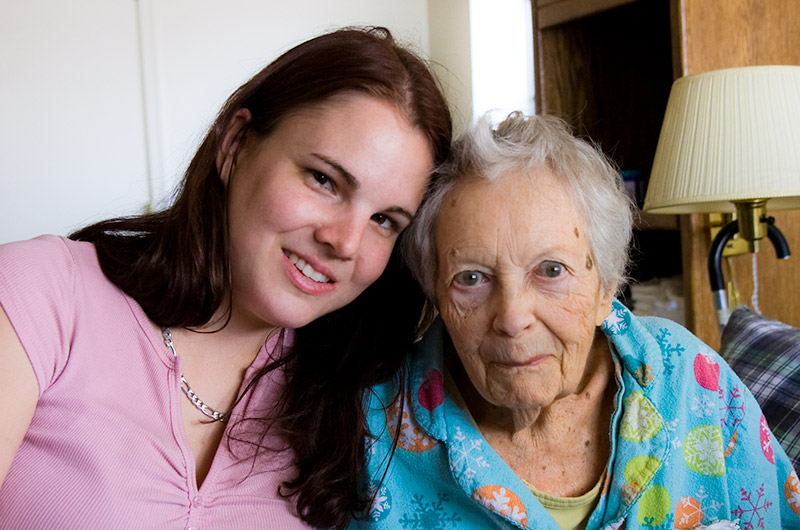 Jessica Aldridge (Wise) with her great great aunt Eleanor Burke