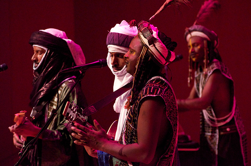 Etran Finatawa on stage at the Musical Instrument Museum in Phoenix, Arizona