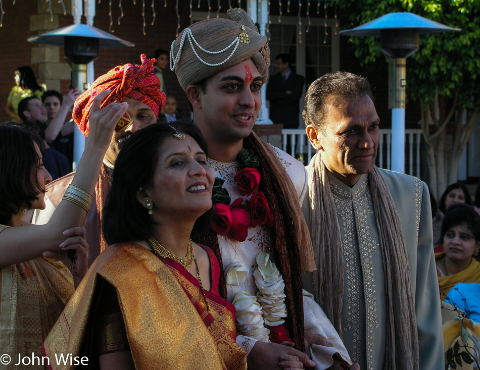 Anju and Suru Patel bringing the groom to a wedding of their daughter Alka in Phoenix, Arizona