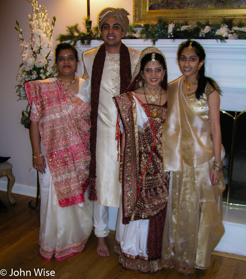 Alka and Hitesh with Sonal and Hemu after the wedding in Phoenix, Arizona