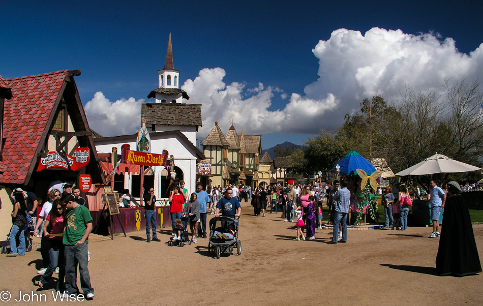 Walking through the village gate into the Arizona Renaissance Festival on a beautiful spring day