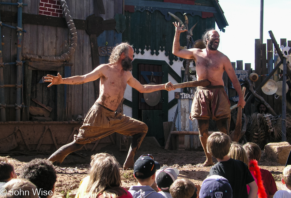 The Wyldmen Show on the Mud Stage is our favorite of the day at the Renaissance Festival in Arizona