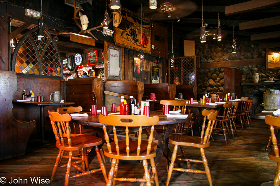 Inside the Horny Toad Restaurant in Cave Creek, Arizona