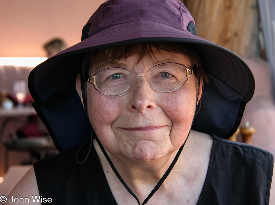 My mother-in-law Jutta Engelhardt out for lunch at the Tonto Bar & Grill in Carefree, Arizona