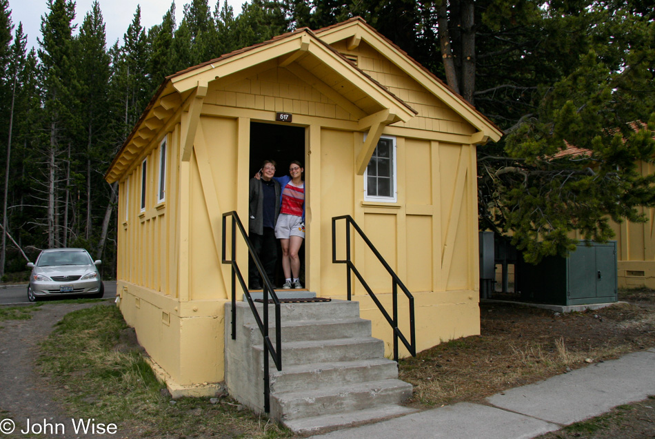 Jutta Engelhardt and Caroline Wise at Yellowstone National Park, Wyoming