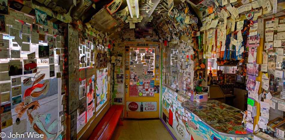 Delgadillo's Snow Cap Drive-In Burger Shop on Route 66 in Seligman, Arizona