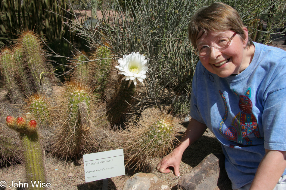 Jutta Engelhardt at the Desert Botanical Garden in Phoenix, Arizona