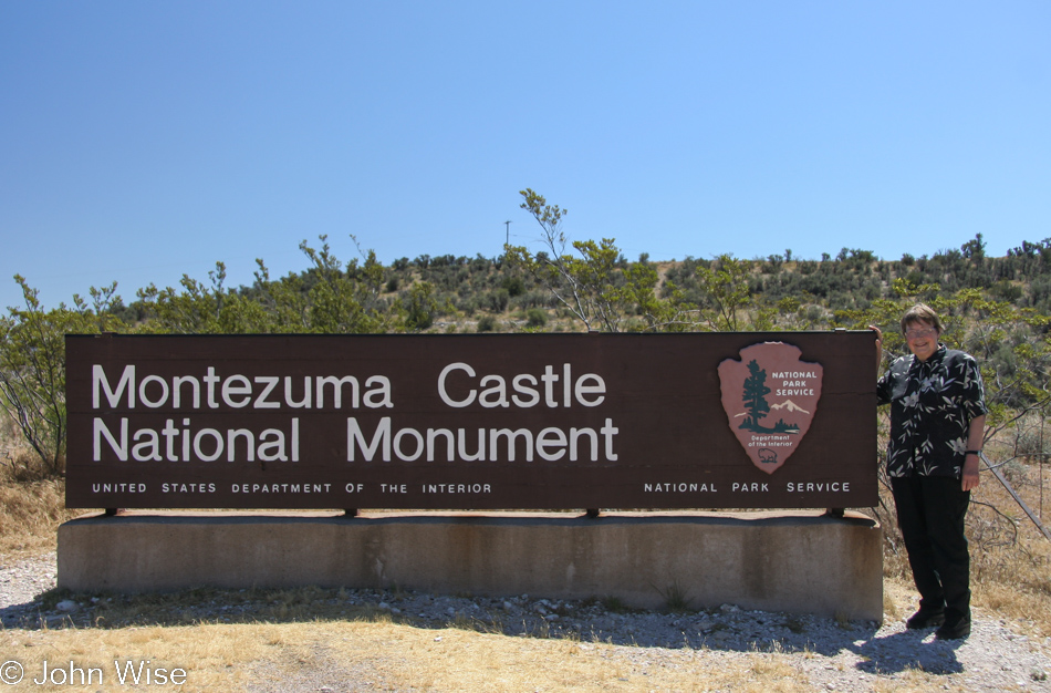 Jutta Engelhardt at Montezuma's Castle National Monument in Arizona