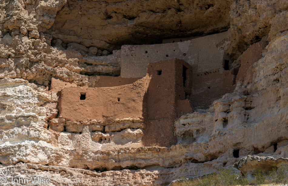 The cliff dwelling high on a sheer rock face known as Montezuma's Castle National Monument in Arizona