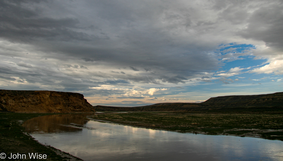 Crossing an arm of the Green River on WY-530 in southern Wyoming