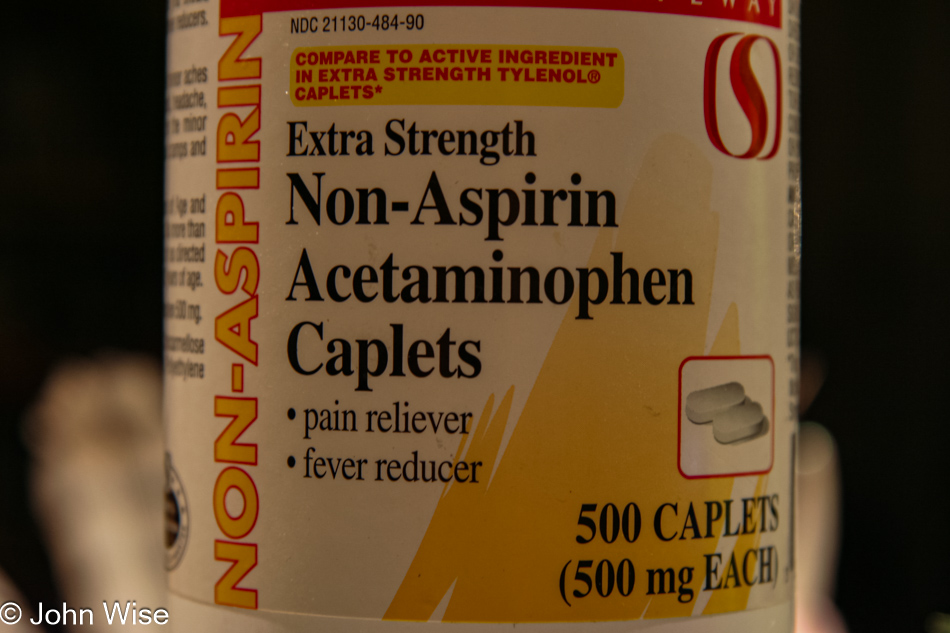 Recovering from the road trip that took me 7,230 miles from Arizona to New York and back, I need tylenol for a headache and water for dehydration