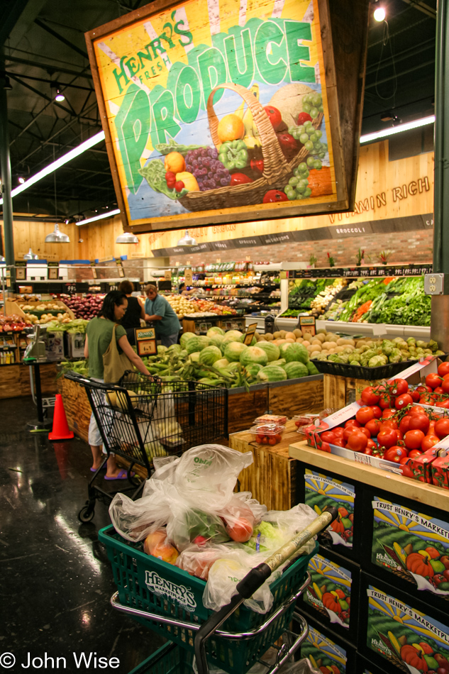 Grocery shopping at Henry's Market Place