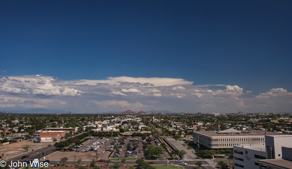 Looking south from the 9th floor of Good Samaritan Hospital in Phoenix, Arizona