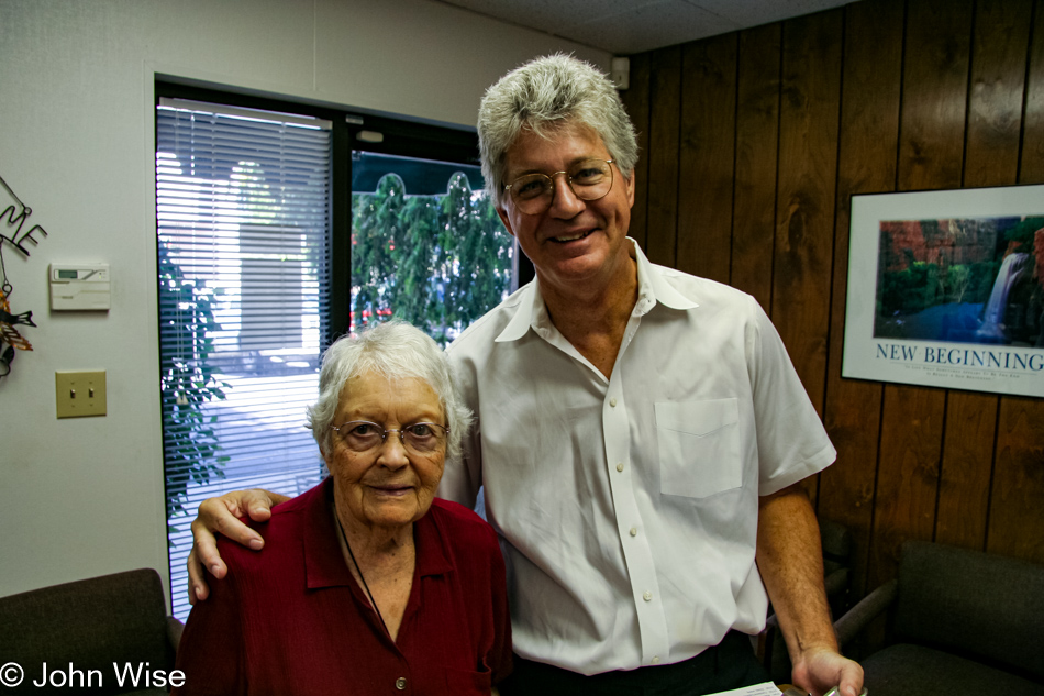 Aunt Eleanor with Doctor Connor our family Chiropractor in Phoenix, Arizona