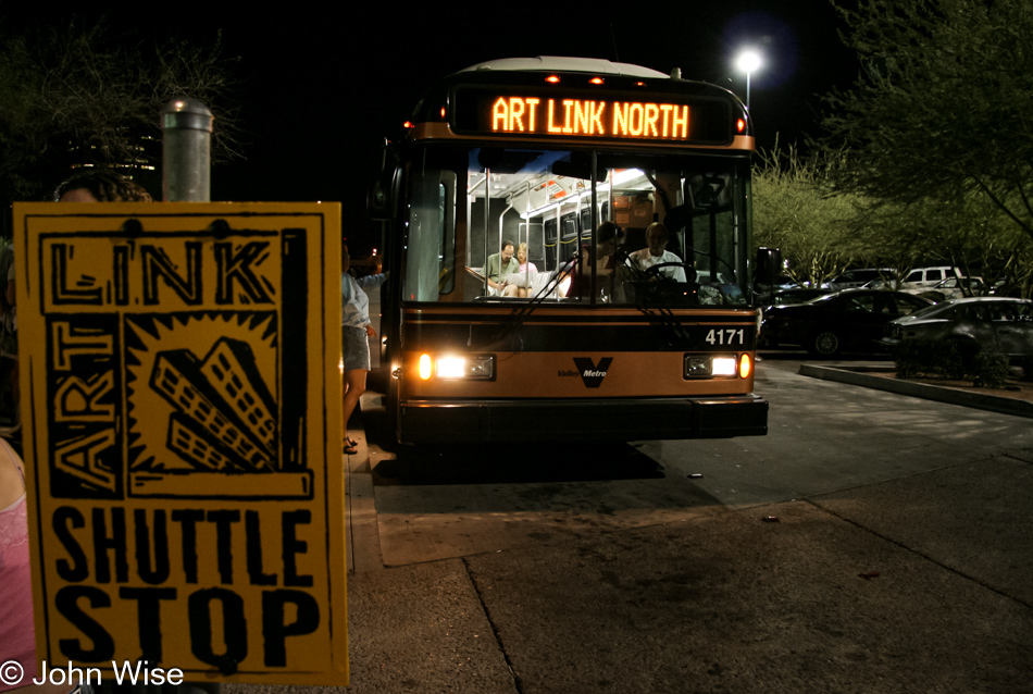 First Friday Artlink in Phoenix, Arizona is a monthly event attracting thousands of visitors to downtown Phoenix to visit a burgeoning local art scene