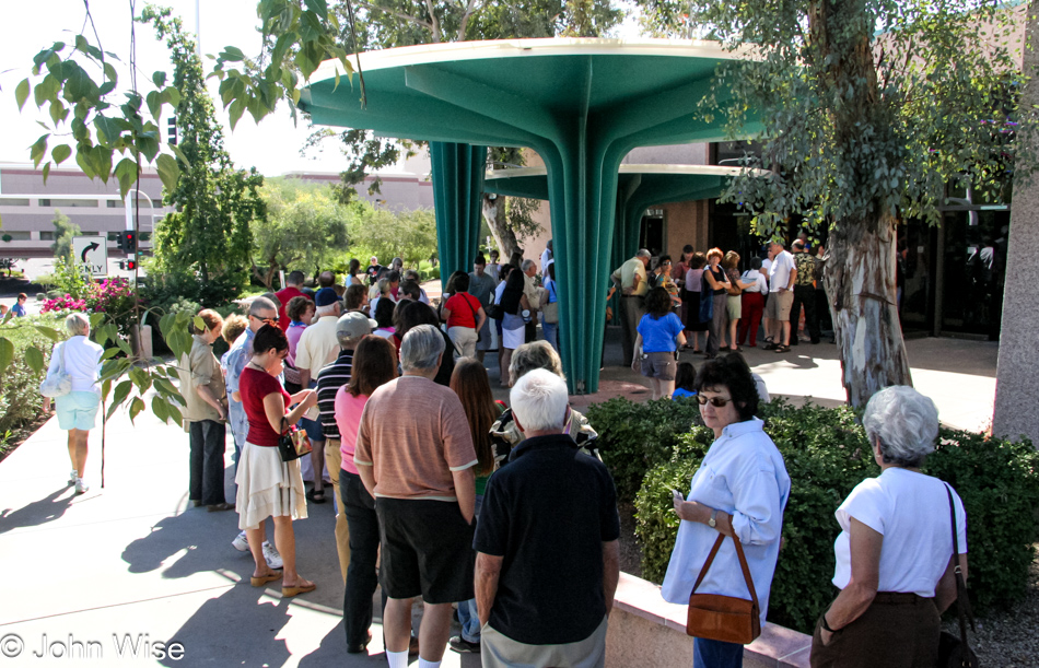 Standing in line for the 5th Annual Scottsdale International FIlm Festival held at Harkins Camelview Theater in Scottsdale, Arizona