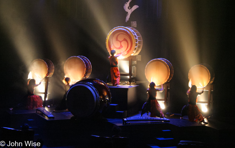 The Yamato Drummers performing at the Scottsdale Center for the Performing Arts in Scottsdale, Arizona