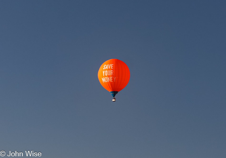 Hot Air Balloons back in the sky indicate cooler temperatures for Phoenix - YAY!