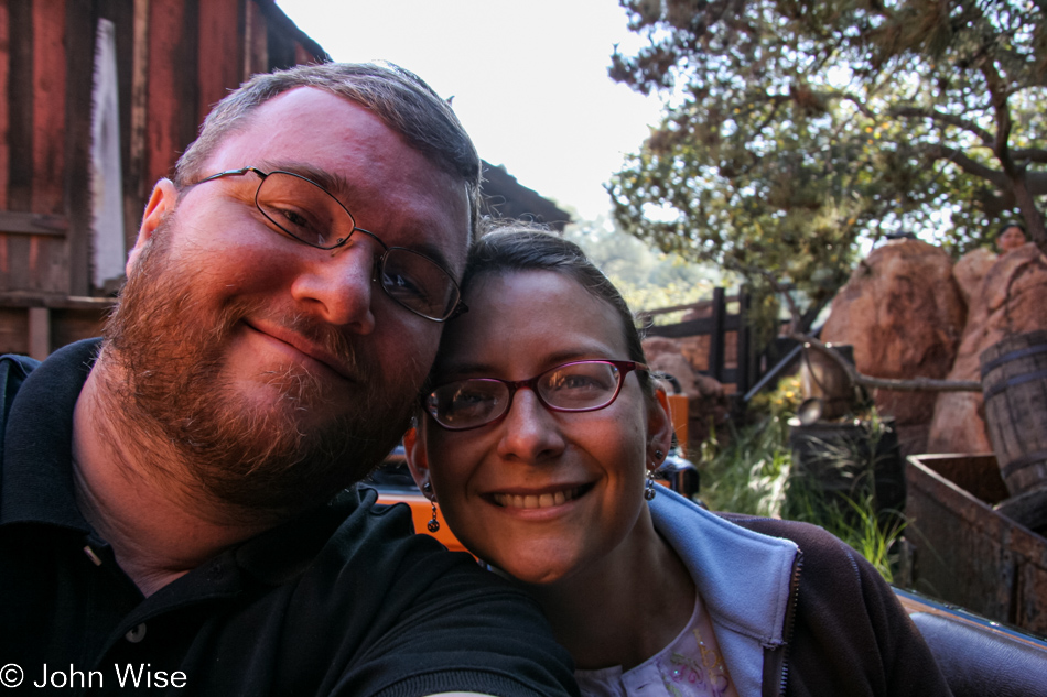 Caroline Wise and John Wise at Disneyland in Anaheim, California