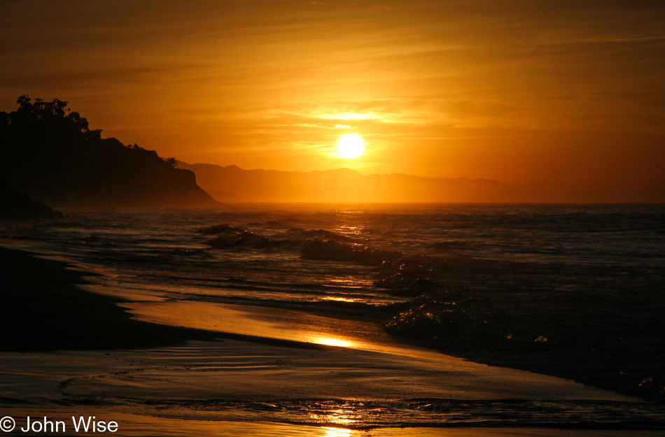 Sunrise just south of Santa Barbara, California