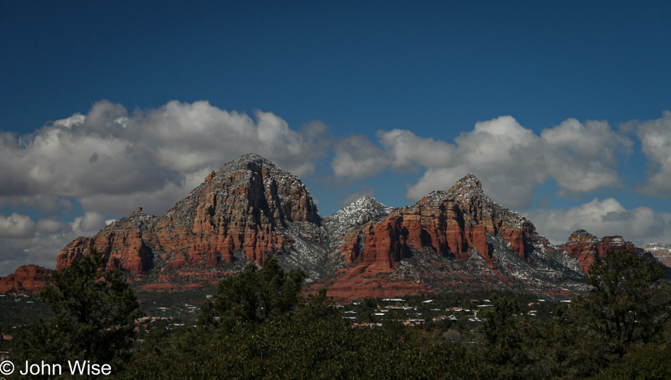 A snowy day in Sedona, Arizona