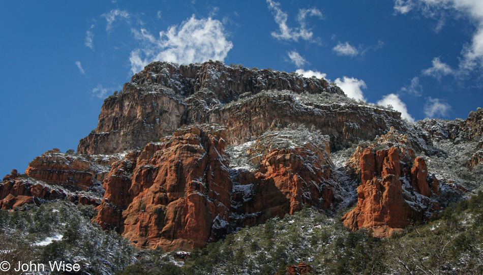 A snowy day in Sedona, Arizona