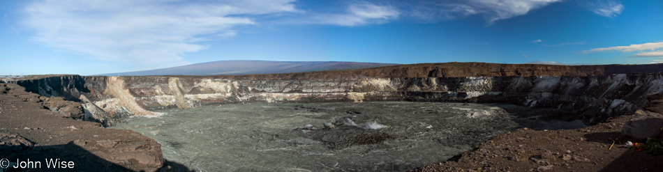 Halema'uma'u Crater in the Kilauea Caldera at Volcanoes National Park on the Big Island of Hawaii