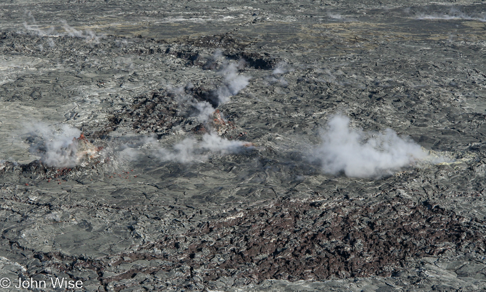 Halema'uma'u Crater in the Kilauea Caldera at Volcanoes National Park on the Big Island of Hawaii