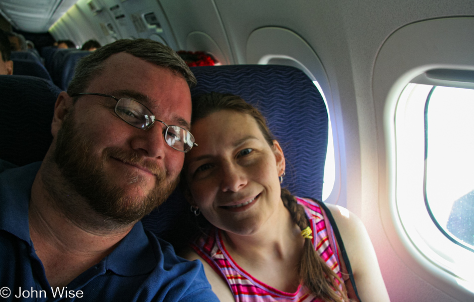 John Wise and Caroline Wise flying to Maui, Hawaii