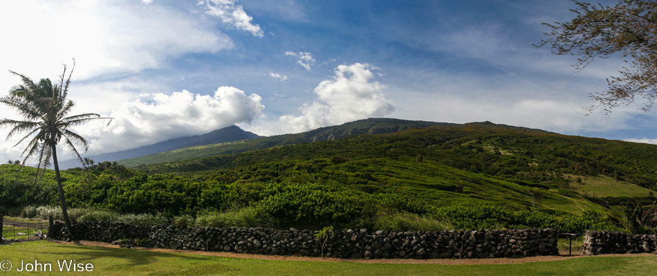 Haleakalā National Park seen from Hana on Maui, Hawaii