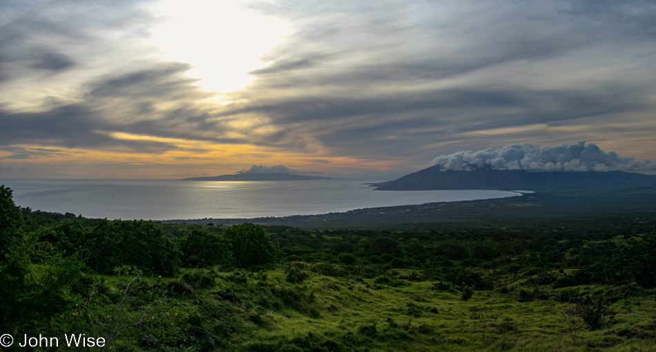 Sunset over Maui, Hawaii