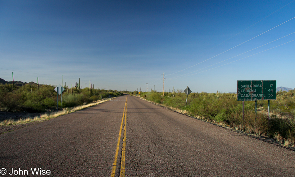 Somewhere on or near the Tohono O'odham Reservation in Arizona